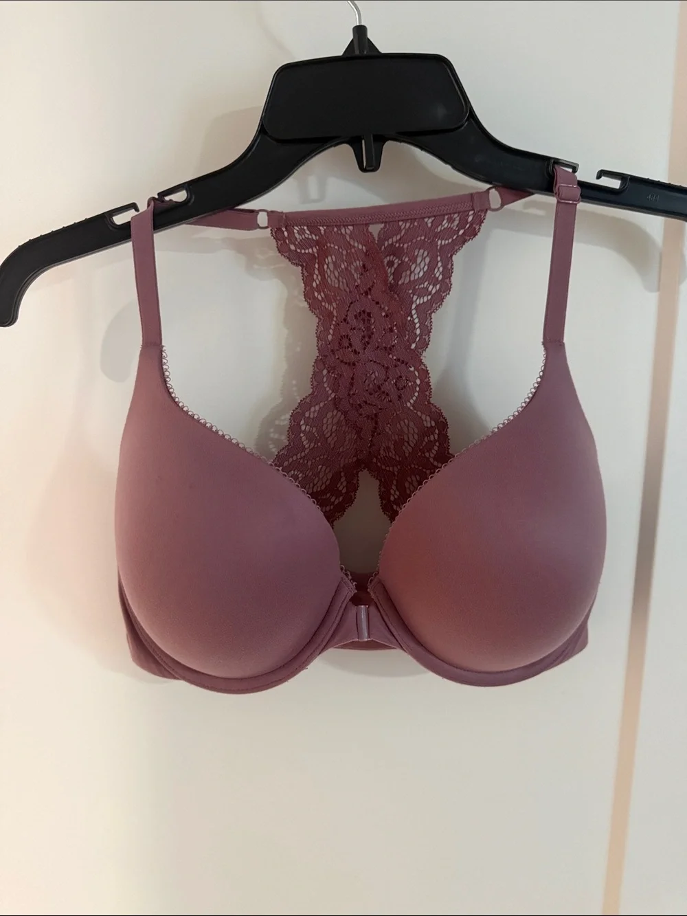 Victoria's Secret Dusty Mauve Lace-Back T-Shirt Bra
